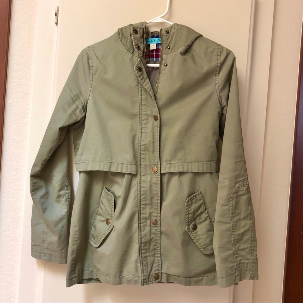 Francesca's Hooded Military Jacket